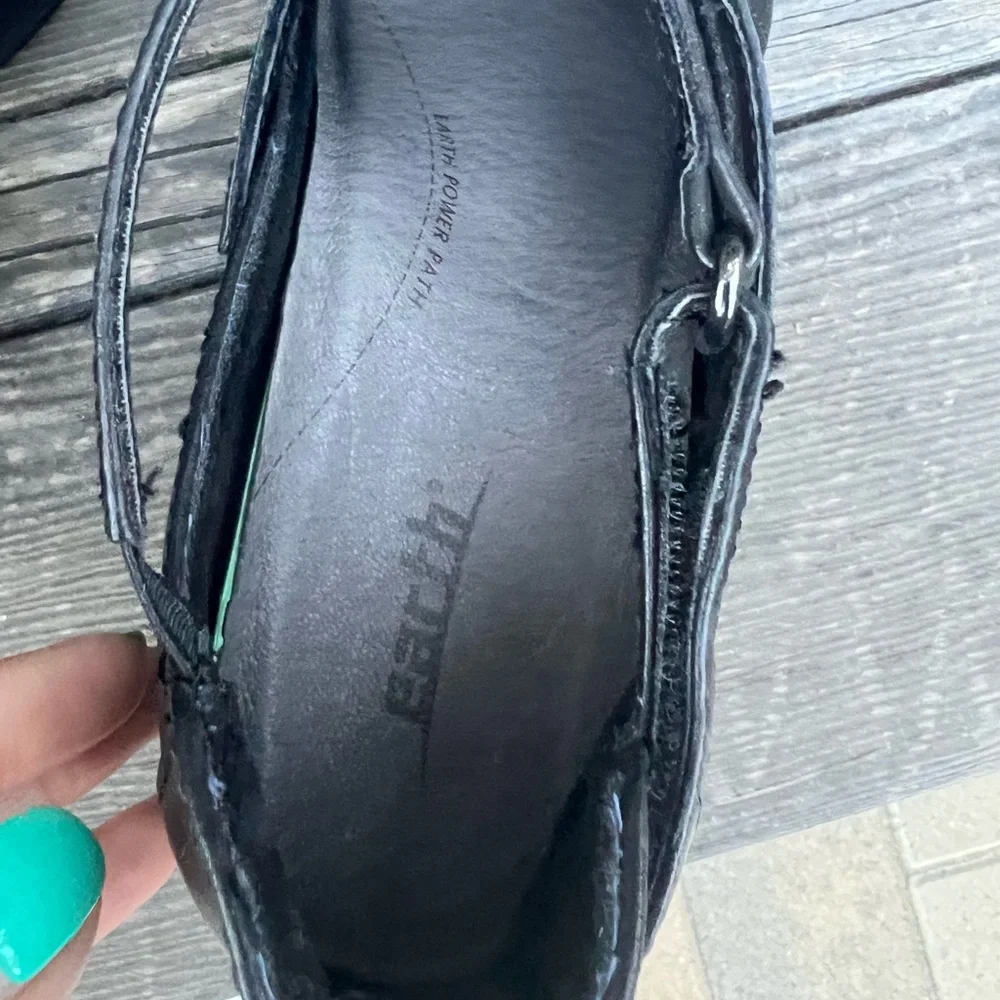 Earth Women's WIDE Black Virtue Leather Mary Jane Pump Size 8D - Picture 6 of 10